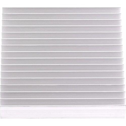 Silver Tone Aluminium Heat Diffuse Heat Sink Cooling Fin 100x100x18mm Heatsink Cooler Chip CPU GPU VGA RAM LED IC Radiator