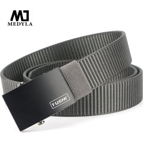 Metal Automatic Buckle Canvas Men Belt Thick Nylon Jeans Pants Belt Casual Outdoor Multifunctional Tactical Designer Male Belts