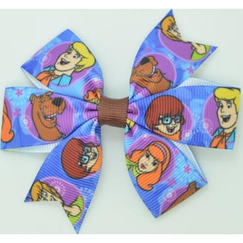 3.1" 1pcs dog Cartoon Hair Bows With Clip For Baby Girls Ribbon Hair Clip Boutique Barrettes Headwear Hair Accessories