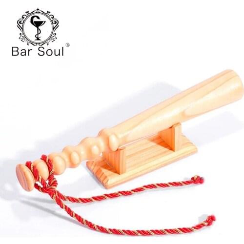 Bar Soul Samurai Suit Log Cocktail Muddler Solid GrinderWood Mojito Muddler Fruit Spice Masher Crushed Ice Bartender Tools