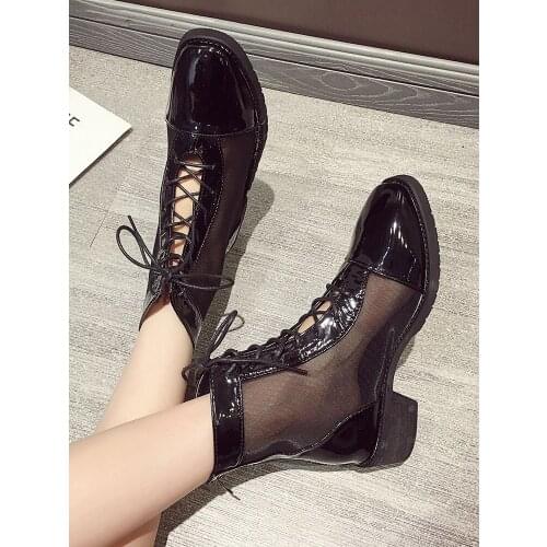 Martin Boots Roman Boots Children Summer 2019 New Spring And Autumn Sandals Mesh Openwork Short Breathable Thick Shoes