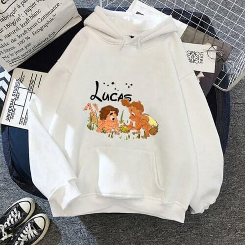 Kawaii Luca Pixar Disney Hoodies Cartoons Casual Clothes Women Hooded Pullover Autumn Winter Plus Velvet Femme Hooded Sweatshirt