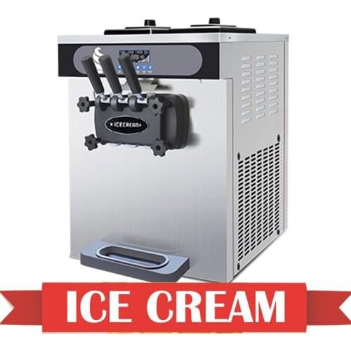 Commercial Soft Ice Cream Machine With LCD Display Ice Cream Maker Desktop Stainless Steel Ice Cream Machine Vending