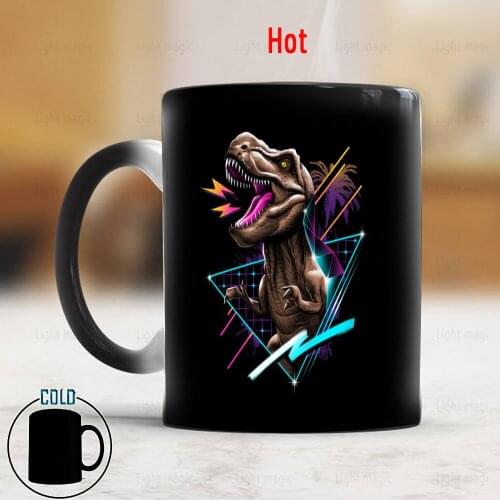 Dinosaur Tyrannosaurus Rex Color Changing Mug Cerative Coffee Tea Cup Mugs Gift Mug Drop Shipping