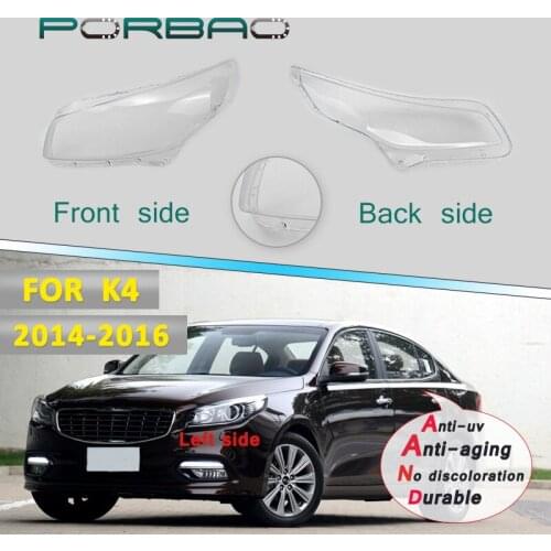 Car Headlight lens cover for KIA K4 14-16 4Doors car accessories Headlamp clear shell transparent lens cover replacement DIY