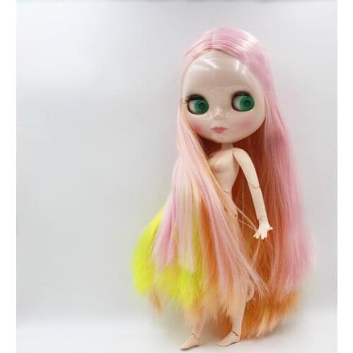 Free Shipping big discount RBL-828J DIY Nude Blyth doll birthday gift for girl 4color big eye doll with beautiful Hair cute toy