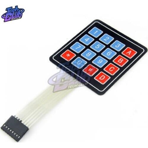 10PCS 16 Key Button Membrane Switch 4x4 Keys Matrix Array Keyboard Keypad Control Panel DIY Kit For Arduino