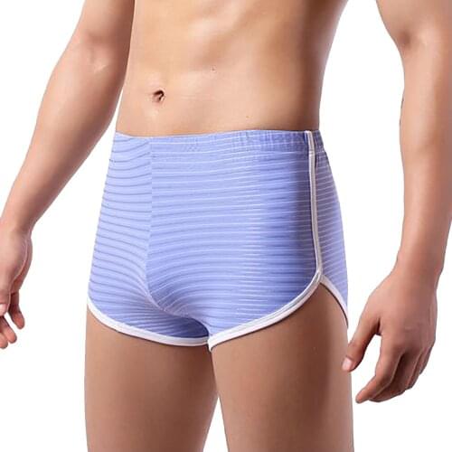Mens Underwear Low Waist Fashion Color Stripes Comfortable Erotic Panties Male Panties Cotton Mens Underwear Boxers Breathable