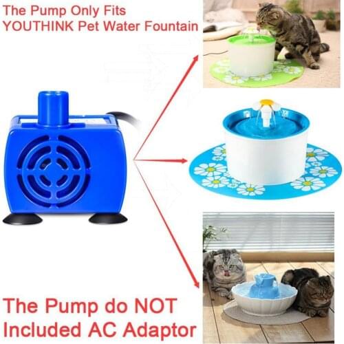 1 Pcs Pet Cat Silent Submersible Auto Circulating Sin BPA Silent Electric Drinking Submersible Fountain Water Pump Replacement