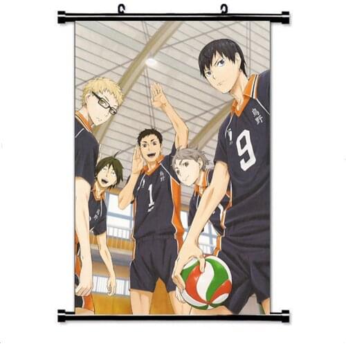 Anime Haikyu Poster Wall Decor Home Hinata Shoyo Figures Volleyball Kageyama Tobio Action Toys Collectible Doll Model Figurine