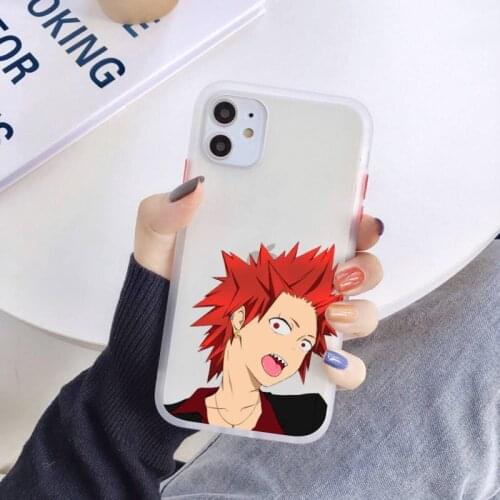 Zororong My hero academia kirishima anime Phone Case For iPhone 12 Mini 11 Pro XS Max X XR 7 8 Plus Clear Matte Hard Cover