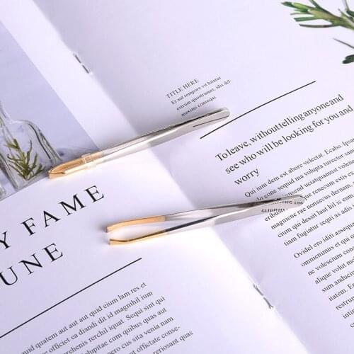 Eyebrows Clip Tweezers Oblique Mouth Eyebrow Clip Plucking Eyebrow Tweezers Oblique Mouth Beauty Eyebrow Tweezers Makeup Tools