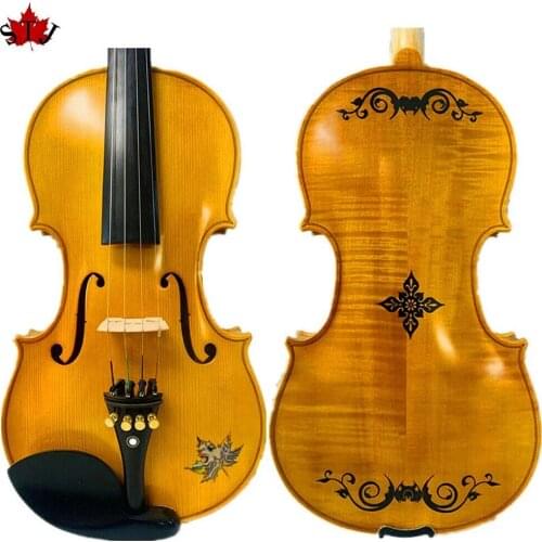 Strad style SONG Brand maestro 4/4 violin,,inlaid shell violin great deep #9742