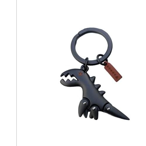 SzBlaZe Zinc Cute Dinosaur Keychain Lovers Creative Gifts for Key ring Car Pendant Memorial Keepsake Anniversary Wedding Gift