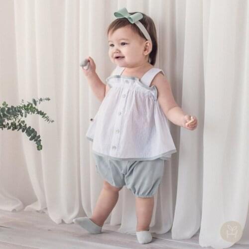 2021 Toddler Baby Girl Daisy Sleeveless Tops+PP Shorts Kids Outfits 2pcs Summer Clothes Set With Hair hat