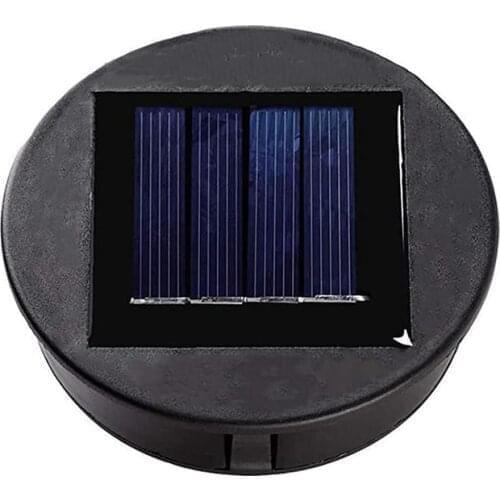 DIY Solar Lights Replacement Top with LED Bulbs Solar Panel Lantern Lid Lights Replacement Top Light for Outdoor Hanging