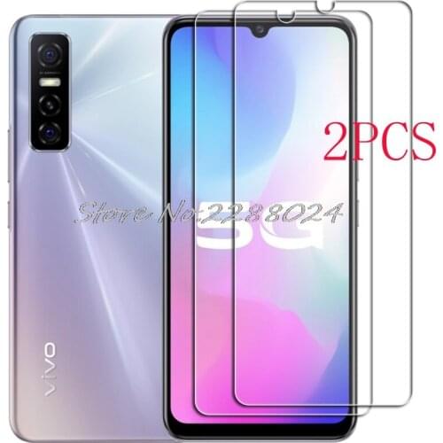 2PCS FOR Vivo Y73s Tempered Glass Protective On V2031A Screen Protector Film Cover
