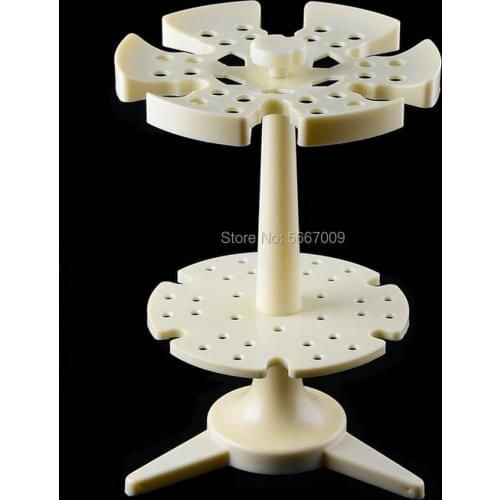 1PCS plastic 6positions rotatable transfering pipettor stand GPPS Polystyrene pipette support rack Lab Supplies