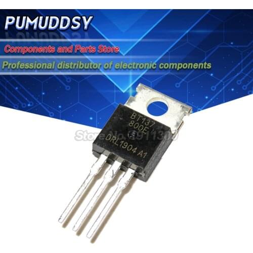 10PCS BT137-800E BT137 BT137-800 800V 8A Triacs RAIL TRIAC TO-220 IC