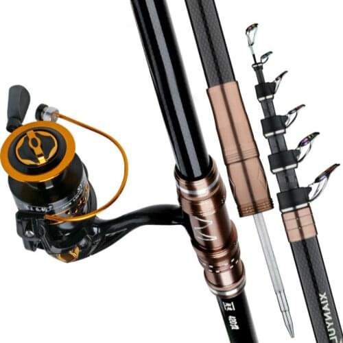 2.1M -4.5M Carbon Fiber Telescopic Wedkarstwo Olta Super Hard Rock Fishing Pole De Pesca Distant Throwing Olta
