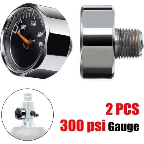 2pcs 25MM 300PSI Micro Air Pressure Gauge for HPA Paintball Marker CO2 Tank PCP PR Sale