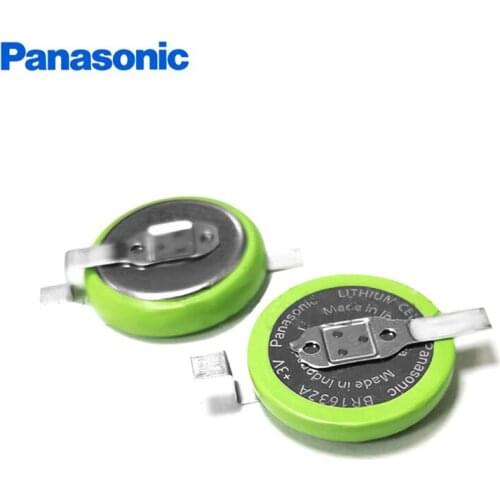 2pcs/lot Panasonic BR1632A/FAN 3V with SMD Foot Button Wide Temperature Batteries BR1632A 125 Degree High Temperature Battery