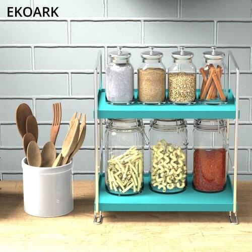 2 tier Folding Storage rack Pink/Blue/Green Adjustable shelf Rustproof Iron Double kitchen rack for bathroom/room/home organizer