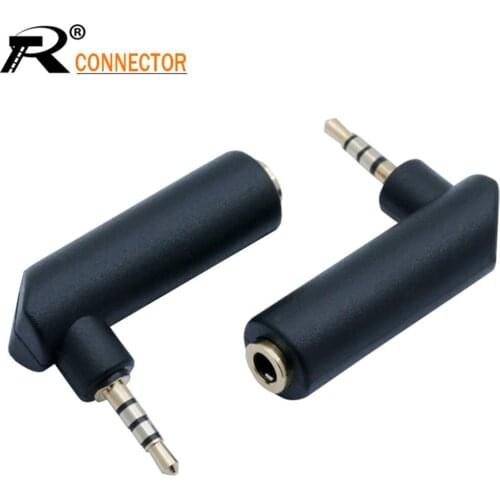 3pcs/pack Gold Plated Right Angle Jack 3.5mm Female to 2.5mm 4 poles Stereo Male Plug R Connector Earphone Adapter DIY project