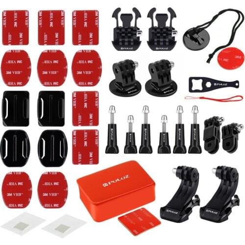 53 in 1 Accessories Total For Gopro with EVA Case Chest Strap + Suction Cup Mount + 3-Way Pivot Arms for GoPro Hero 7 6 5 Camera