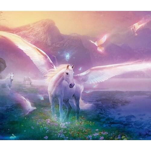 Diy Resin Diamond Painting Cross Stitch Full Diamond Embroidery Pegasus Rhinestone Pasted Paintings Home Decoration BFC276