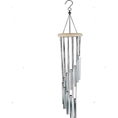 Ornament Wind Chimes Outdoor Gold/silver Hanging Home Wood+Aluminum Yard