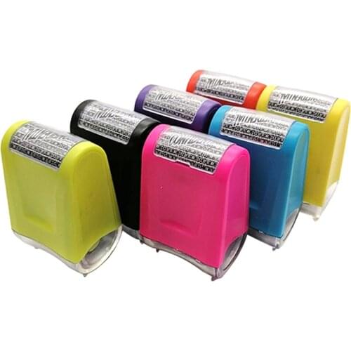 Messy Word Identity Privacy Information Coverage Protection Roller Seal Stamp
