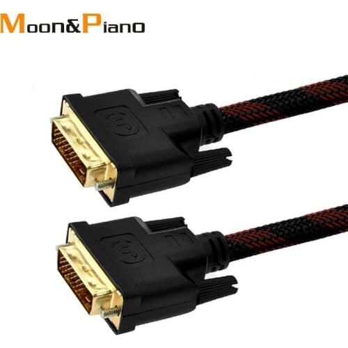 DVI to DVI Cable Adapter 24+1 Computer Monitor Cord 1.5m Copper-Plated HD Wire HDTV TV-box Player Computer Male-Male Cables