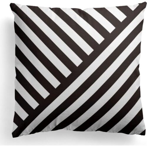 China Supplier Promotional 2018 vogue succinct Geometric stripe Square Pillow Case Cushion Covers for living room