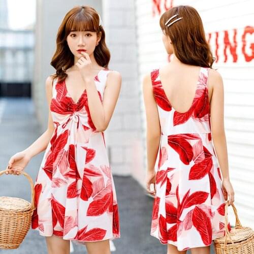 Large size swimsuit womens jumpsuit conservative cover belly thin middle-aged and elderly mother model hot spring swimwear