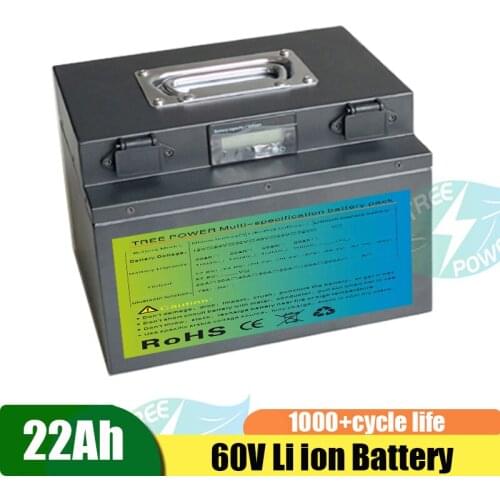 60V 22AH Lithium ion eBike Battery Li-ion 20Ah 60V 1000W 1800W electric Scooter battery 2000w dual motor +3A charger