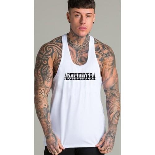 Workout Gyms Sport Vest Singlets Casual Cotton Muscle Undershirt Clothing Bodybuilding Tank Tops Men Fitness Sleeveless Shirt