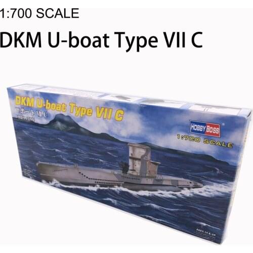 1:700 German DKM U-boat Type VII C Submarine World War II Military Assembly Warship Model