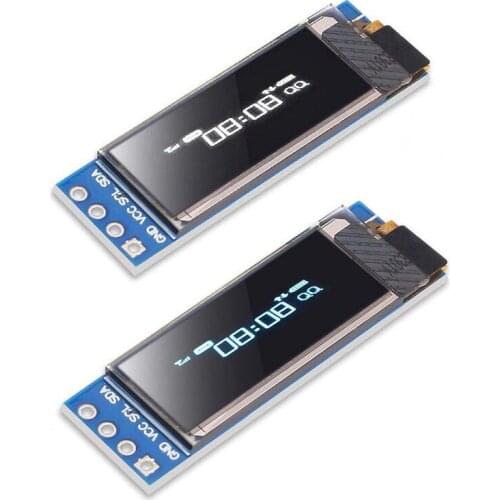 DIY Display IC 0.91'' LCD Module OLED SSD1306 for Anduino 128x32 I2C White Blue DC 5V 0.91 Inch 6Pin IIC for Raspberry Pi 32