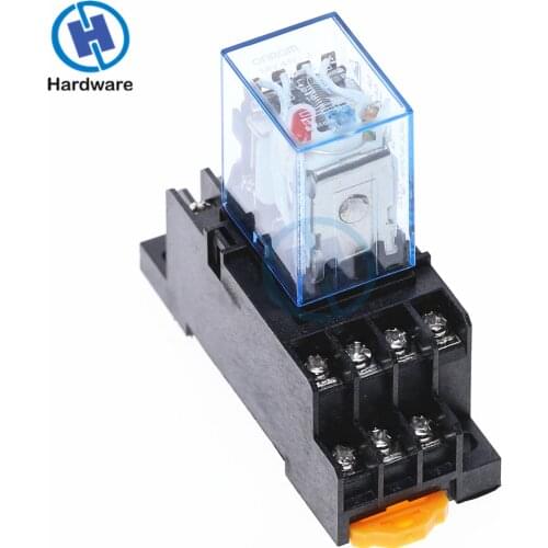 MY4NJ 14PIN 4DPDT Electronic Micro Mini Electromagnetic Relay 5A Coil With PYF14A Socket Base DC12V DC24V AC110V 220V