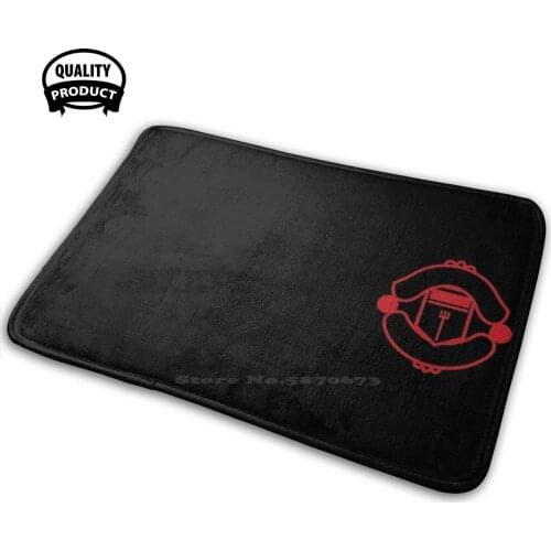 Utd Red And Black Football 3D Soft Non-Slip Mat Rug Carpet Cushion Mu M Old Traf Premier League Logo Red Devil Devil Soccer