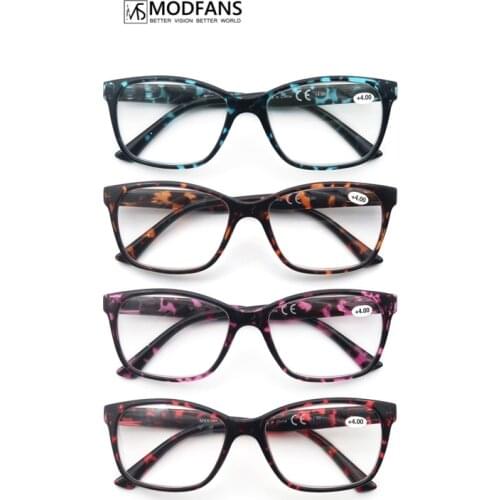 Modfans Men Reading Glasses For Reader Women Square Colorful Fashion Frame Plastic Material Comfortable To Wear Eyeglass