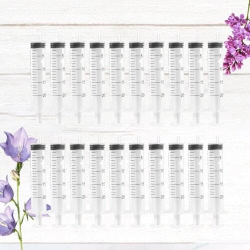 25PCS 20ml Disposable Injector Syringe Without Needle for Refilling Measuring Nutrient