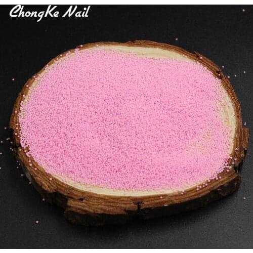 Wholesale New Arrivals 0.8-1mm 50g/pack Fluorescent Pink Caviar Mini Glitter Beads Manicures Decoration Nail Art Rhinstone DIY