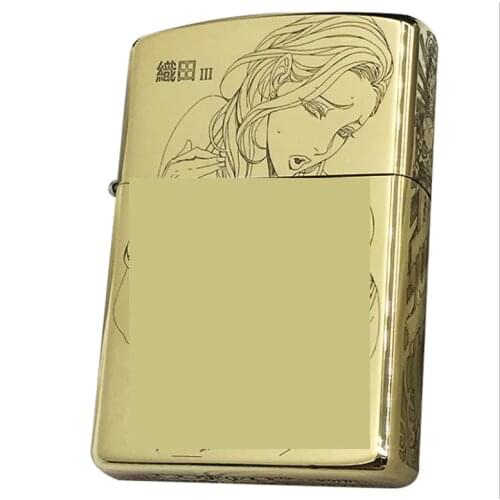 Original Zorro Kerosene Lighter Pure Copper Carving Japanese Style Sexy Girl ZT C Pattern Business Gift Outside Ignition Tool