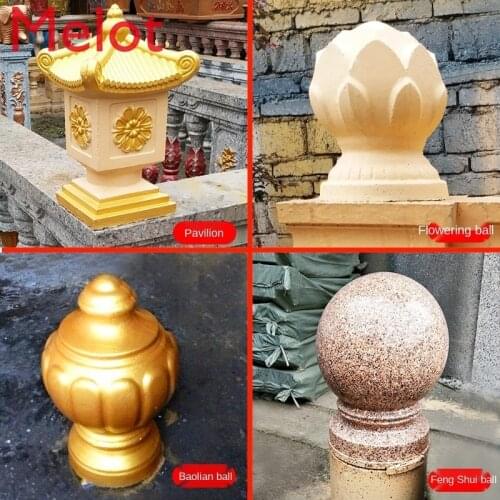 Roman Column Railing Cement Ball Mold Decoration Decoration Balcony Fence Lotus Ball Lion Model Floor European Style