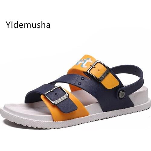 Mens Big Size 39-46 Summer New Men Sandals Hot Sale black Casual Men Sandals Slip On Fashion Light comfortable Men slippers