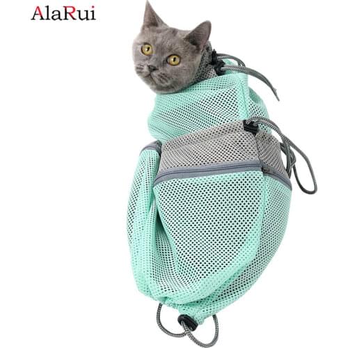 Detachable cat washing bag Shower Mesh safely prevention Scratch and bite tough Tear up Pet bathing bag Cat beauty products