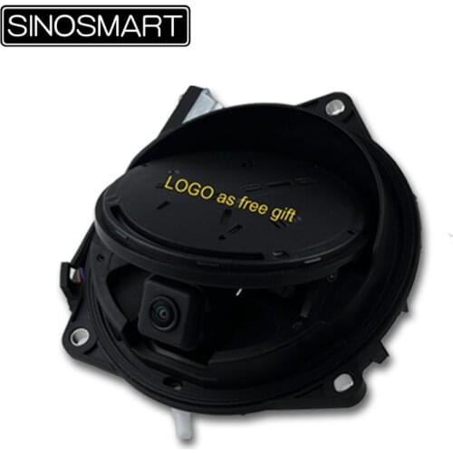 SINOSMART Cool Rear View Auto Flip Reversing Emblem Logo Camera for Golf 6 7 8 CC Passat Magotan B8 Lavida Beetle Trunk Handle