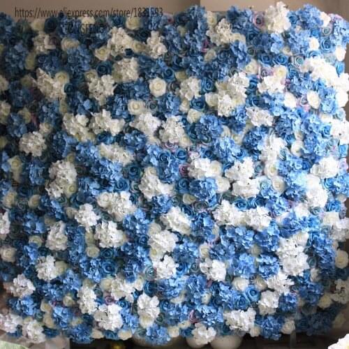 TONGFENG 10pcs/lot Artificial rose hydrangeas flowers wall panel wedding background decoration flower runner decoration